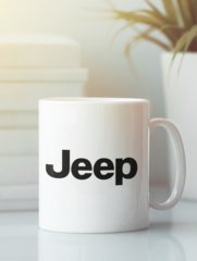 Кружка с рисунком Jeep (Джип) белая 001
