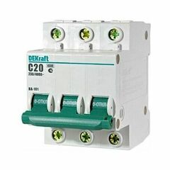11079 Авт.выкл. 3п 20А ВА101 DEKraft