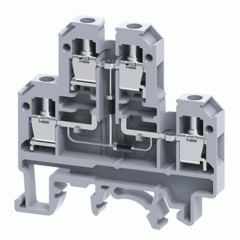 Двухуровневая клемма, винтовые зажимы проводника до 4 мм.кв. 32A/500V с диодной схемой - конфигурация DD2