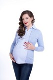 Джемпер-обманка для беременных 01949 синий