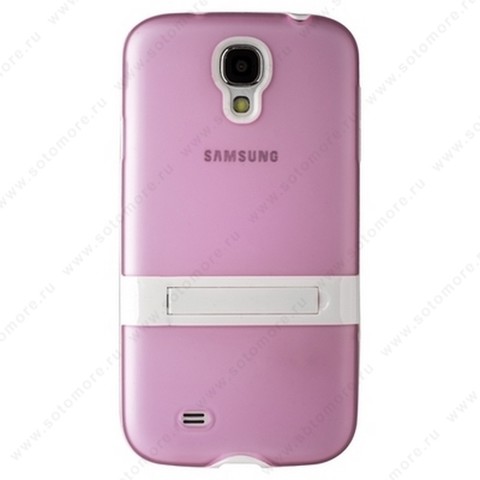 Накладка для Samsung Galaxy S4 i9500/ i9505 с подставкой розовая