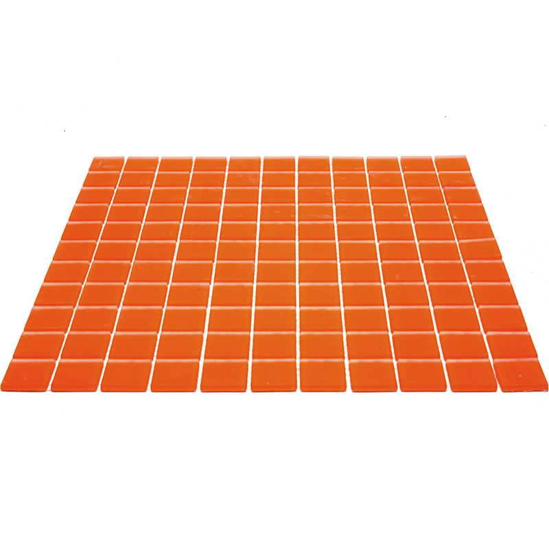 A-062M Мозаичная плитка из стекла Natural Color palette оранжевый квадрат матовый