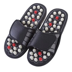 Акупунктурные массажные тапочки с круглыми пружинящими кнопками, размер 42/43