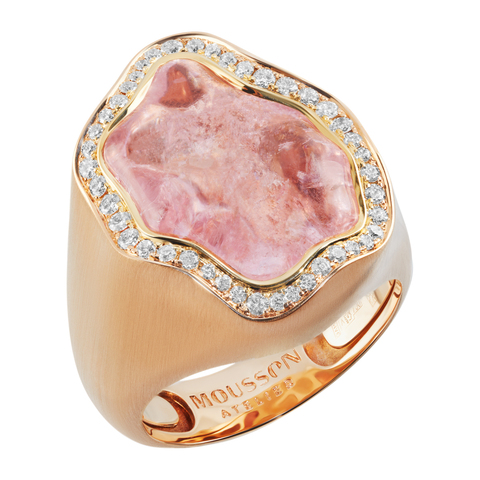 Кольцо с Морганитом и Бриллиантами, R0030-67/1