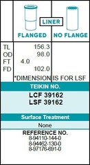 Гильза блока цилиндров TEIKIN LSF39162 (4шт/упак) не хонингованная