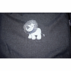 №S77 Exlusive Lion  melange fabric (графитовый)