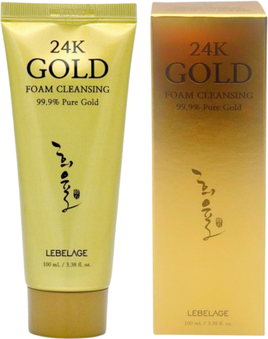 Lebelage Cleansing Foam Пенка для лица очищающая с 24К золотом