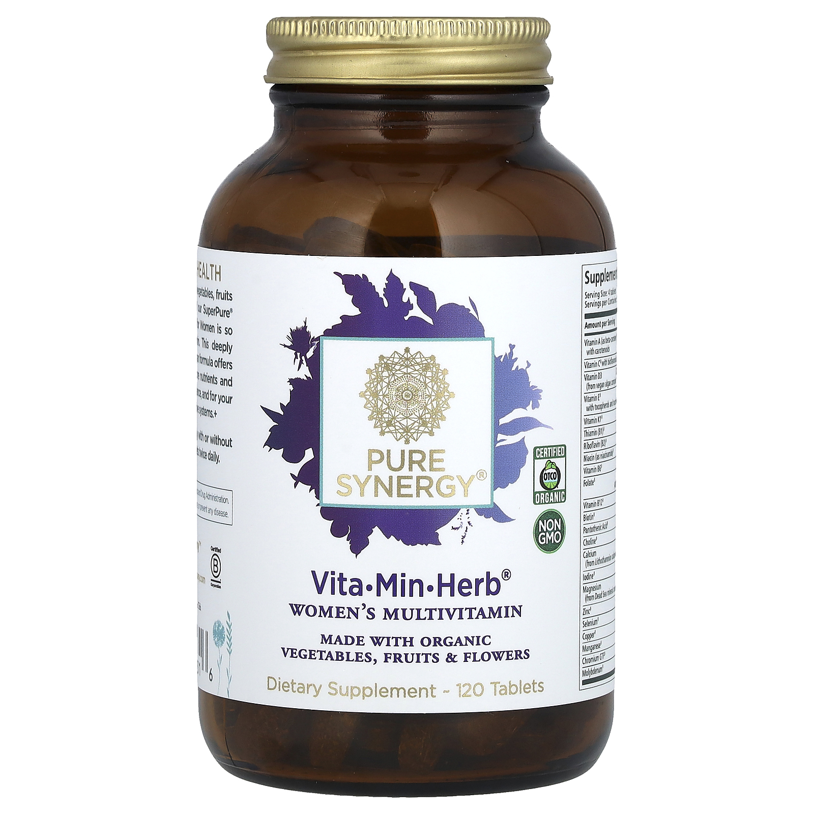 Pure Synergy, Vita-Min-Herb, мультивитамины для женщин, 120 таблеток ...