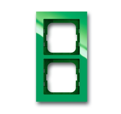 Рамка на 2 поста. Цвет Зелёный глянцевый. ABB(АББ). Axcent(Акcент). 1754-0-4338