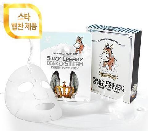 Тканевая маска для лица Elizavecca Milky Piggy Creamy Donkey Steam Cream, 25 мл