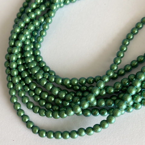 Жемчуг Preciosa, цвет Pearlescent Green ,3 мм, 40 шт.