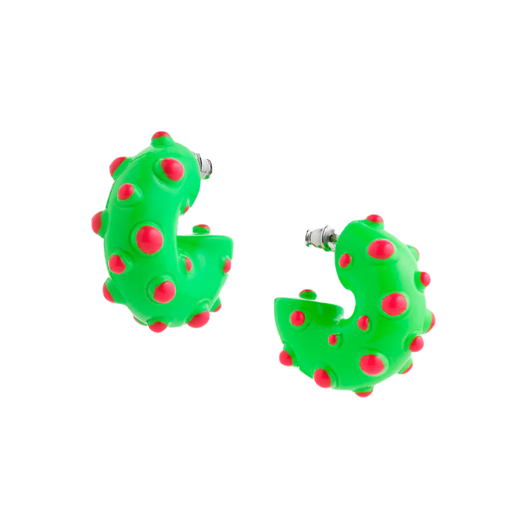 цена SAF SAFU Серьги Green Neon Rave Earrings