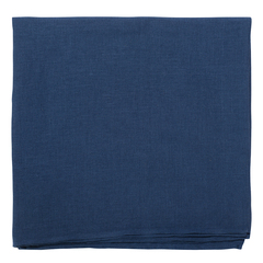 Скатерть из стираного льна 170х170см Tkano Essential синяя