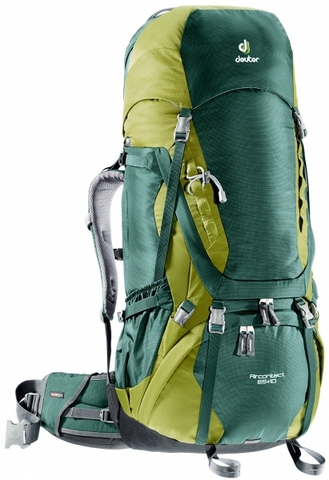 Картинка рюкзак туристический Deuter Aircontact 65+10 Forest-Moss - 1