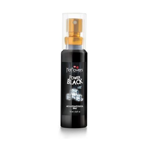 Спрей для оральных ласк Power Black с охлаждающим эффектом - 18 мл. - HotFlowers HC380