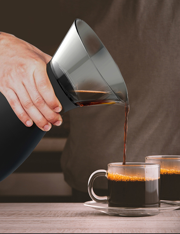 Кофеварка портативная Asobu Pour Over (1 литр), черная