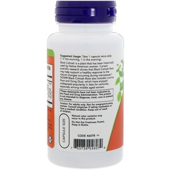 Now Foods, Корень клопогона кистевидного, 80 мг, 90 растительных капсул