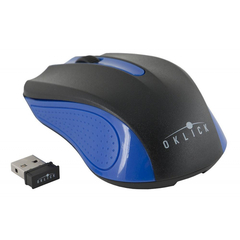 Мышь компьютерная Oklick 485MW черный/синий опт (1200dpi) беспр USB (2but)