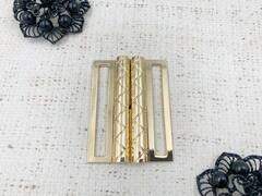 Пряжка-застёжка металл, р. 4,3х5 см, золото