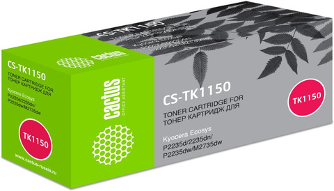 Картридж лазерный Cactus CS-TK1150 TK-1150 черный (3000стр.) для Kyocera Ecosys P2235d, P2235dn, P2235dw, M2735dw