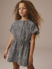 Комбинезон летний для девочки Next AC6-242, Черный, Белый