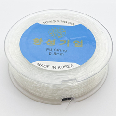 Эластичная нить (резинка) для браслетов, толщина 0,8 мм, цена за катушку 45 м