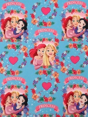 Упаковочная бумага глянцевая Тачки, Принцессы, Микки Маус, 0,7*1 м, 3 листа