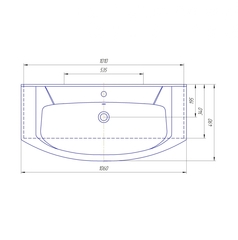 Умывальник Элеганс 105