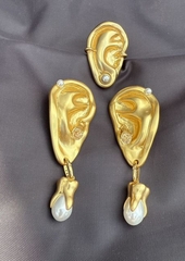 73121 - Серьги клипсы EAR (УХО) Schiaparelli с подвесками из жемчуга в форме капель