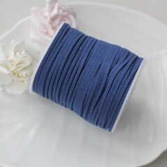 Шнур замшевый (искусственный), синий, 2,3*1 мм, 1 метр, ШН005