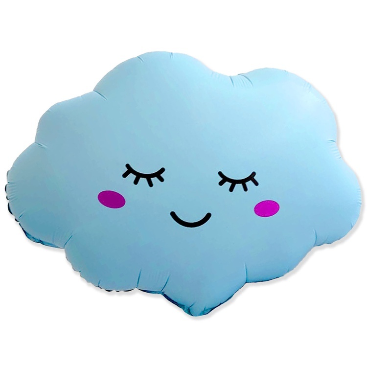 F Фигура, Воздушное облако, Голубое, сатин  27''/69 см, 1 шт.