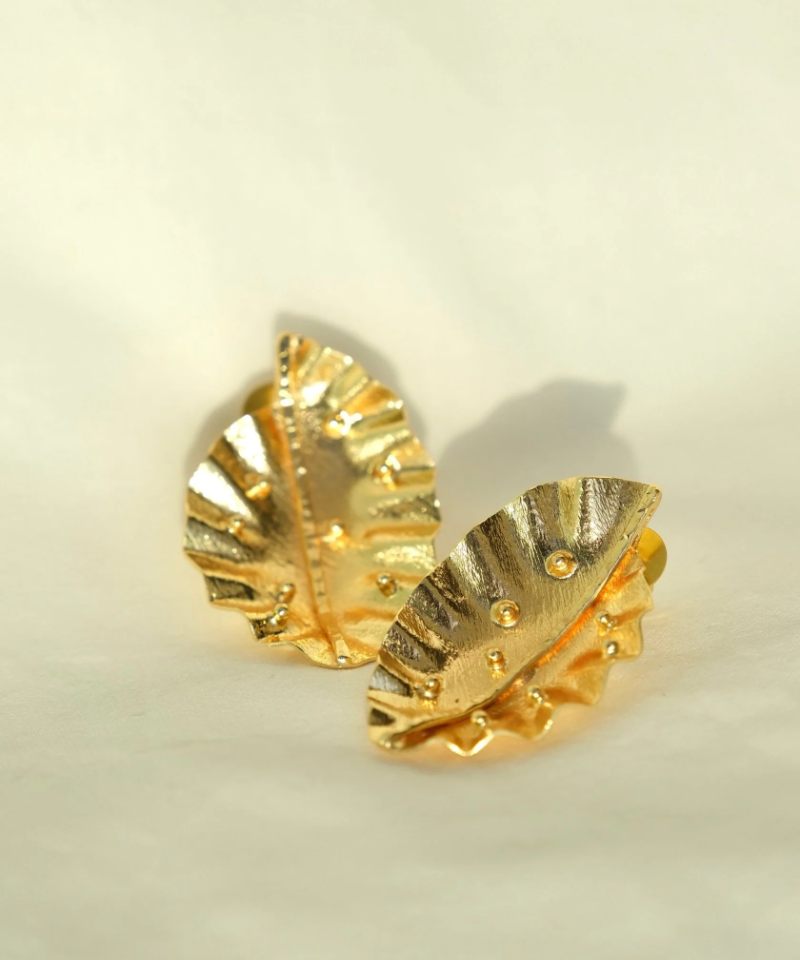 Серьги Банановый лист