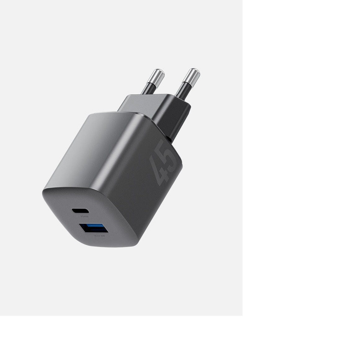 Сетевое зарядное устройство Energea AmpCharge MINI 45W, Темно-серый | Gunmetal