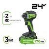 Винтоверт ударный акк. Greenworks ID3170, 24V, б/щет, 0-3200 об/мин, 4000 уд/мин, HEX 1/4, 170Нм, 2х2Ач, ЗУ, кор (3804907CUС) — фото 1