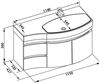 Aquanet 212992 Тумба с раковиной Aquanet Опера 115 R белый (2 дверцы 2 ящика) (212992)