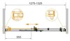 Душевая дверь в нишу Cezares STYLUS-SOFT-BF-1 STYLUS-SOFT-BF-1-150-C-Cr