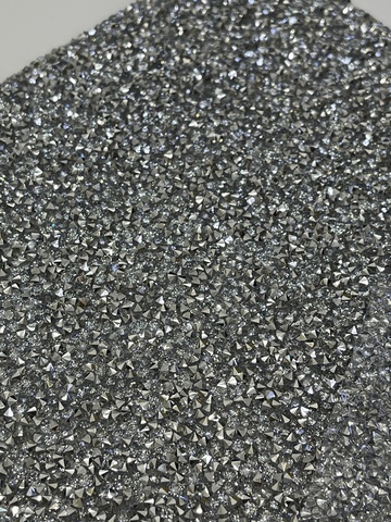 Кристальная ткань, серебро, crystal - 4*4 см.