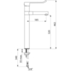 Delabie 2870T3EP Смеситель EP с поворотным изливом BIOCLIP, В.320 + 2 излива нерж. сталь