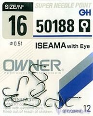 50188 № 16 Крючки OWNER Iseama W/ Eye-Bc/ продажа от 5 уп.