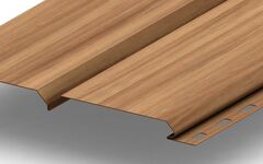 Сайдинг металлический L -Брус ECOSTEEL Текстурированный 0.5мм Кедр (в наличии)