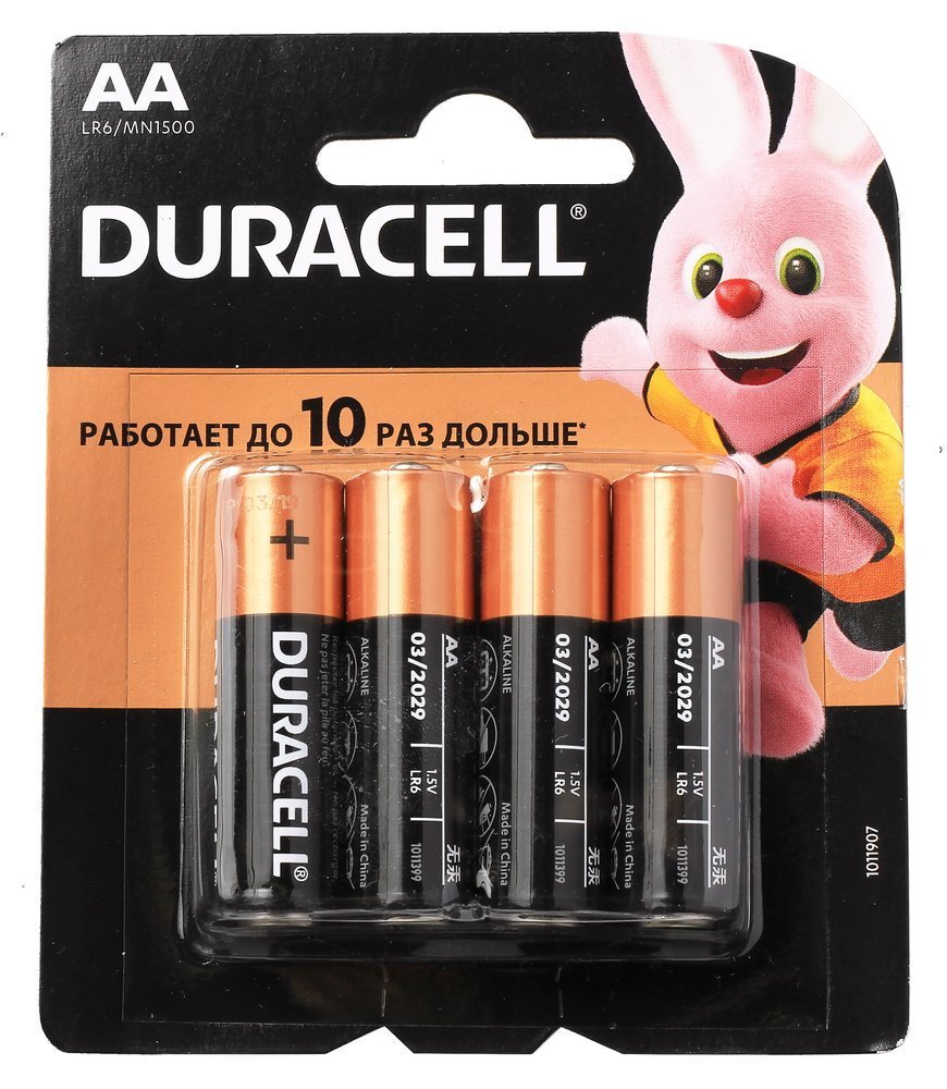Батарейки AA Duracell MN1500 (4 шт.) алкалиновые / Купить с доставкой .