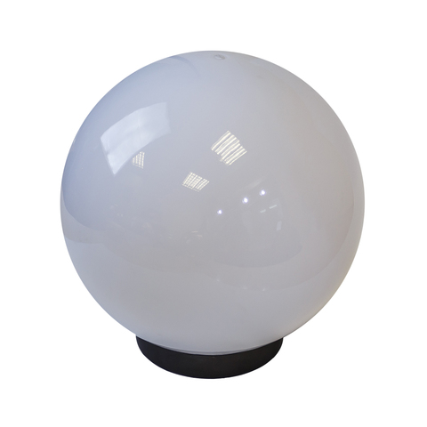 Садово-парковый светильник шар молочный D250mm с пластиковой опорой H600mm