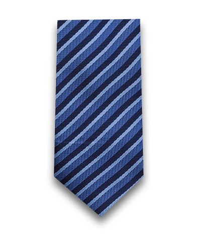 Синий галстук в диагональную полоску TSAREVICH