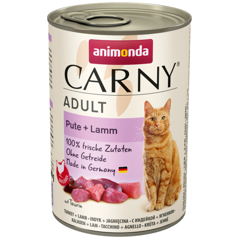 Animonda Carny Poultry Adult консервы для взрослых кошек с индейкой и ягненком 400 г