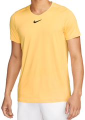 Теннисная футболка Nike Court Dri-Fit Advantage Crew Top - citron pulse/black