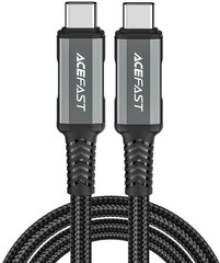 Кабель ACEFAST C1-09 USB-C to USB-C audio/video transmission full-featured data cable, Black-Gray