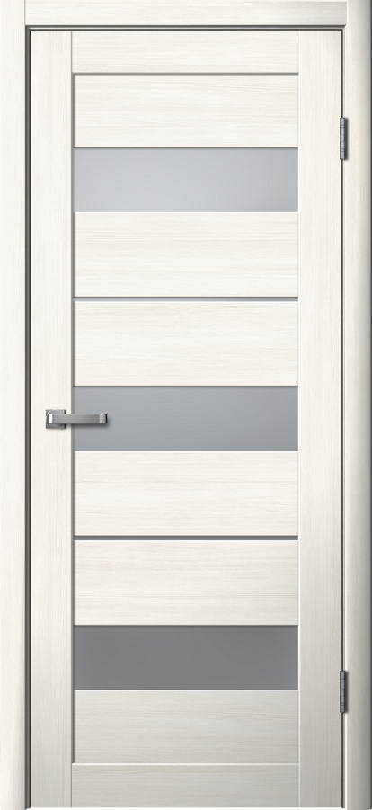 Дверь межкомнатная Двероникс 20Л, цвет снежный ясень, экошпон, стекло матовое