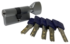 Механизм цилиндровый PC60 (30Cх30) SC 5 ключей (мат. хром)