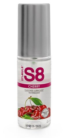 Смазка на водной основе S8 Flavored Lube со вкусом вишни - 50 мл. - Stimul8 STF7406ch