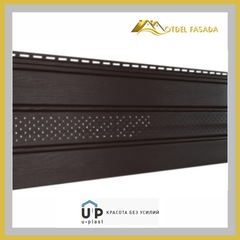 Софит PRO Ю-Пласт Орех темный с частичной перфорацией 3000* 300мм